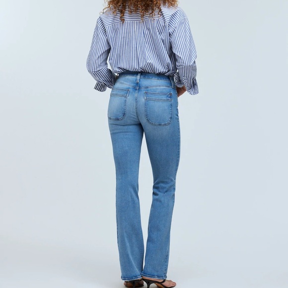 Madewell Jeans Womens 26 Kick Out Full Length Stretch Straight Leg Bootcut Denim - Picture 3 of 11